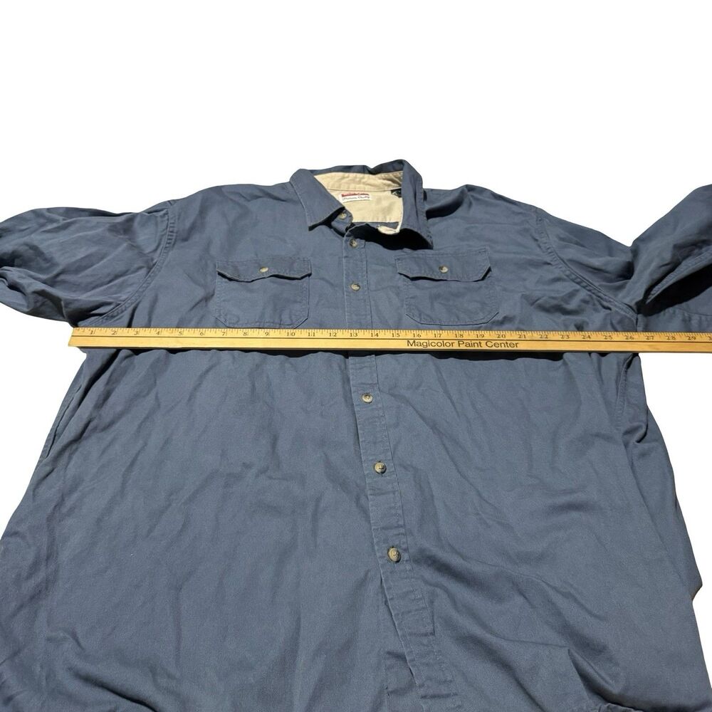 Set Of 2 Wrangler Premium Quality Shirt Adult 3XL Blue Pockets Button Up Cotton - Picture 3 of 12